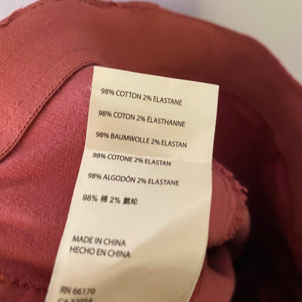 Pilcro Anthropologie Pink Red The Pull-On Icon Corduroy Flare Pants Retro 27 - Picture 11 of 11